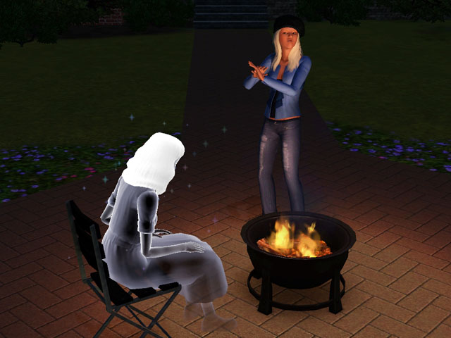 Sims 3: Призрак персонажа, умершего от старости.