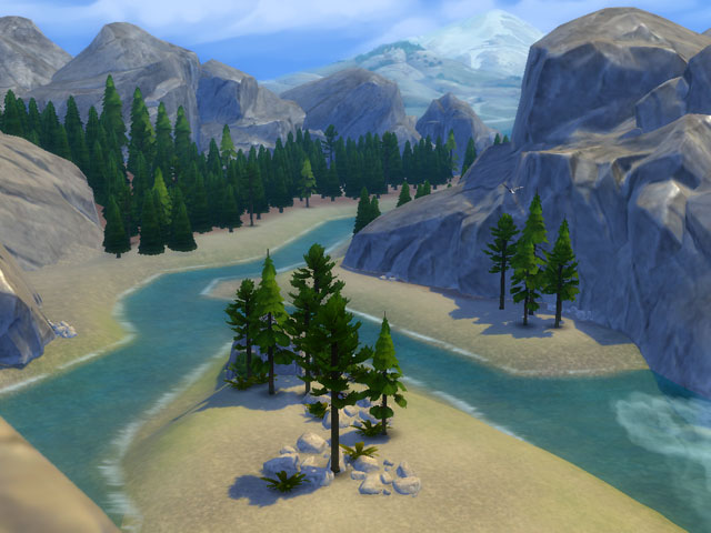 Sims 4: В Гранит Фоллз много красивых видов.