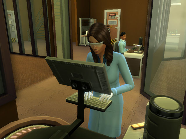 Sims 4: Ученые проводят множество экспериментов и исследований.